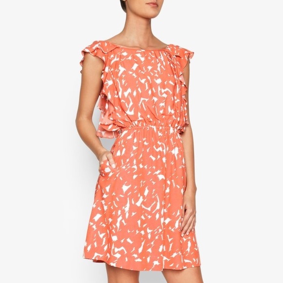 bcbgeneration ruffle sleeve dress